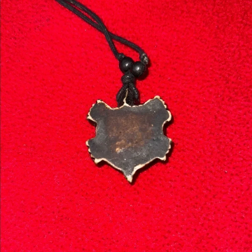 Turtle Pendant Necklace with Black Cord